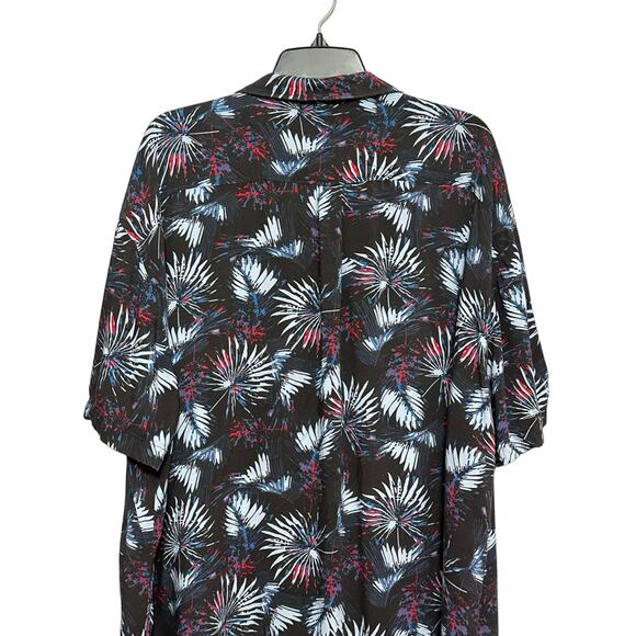 BP. Collared Shirt Button-Up Leaves Pattern Short Sleeve Multicolor M 2XL NWOT - Picture 5 of 8
